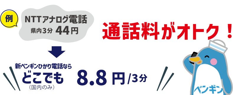 新ペンギンひかり電話の案内